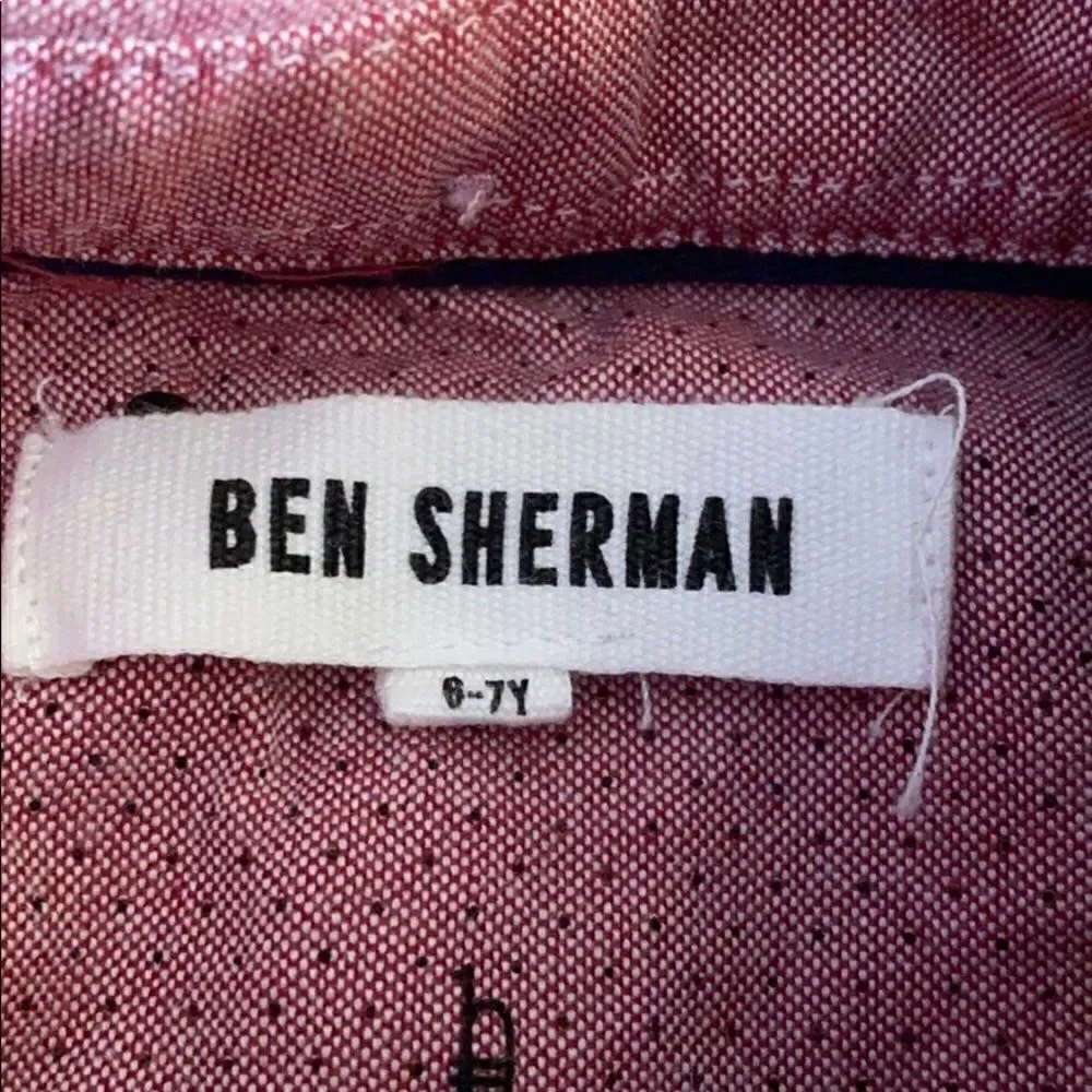 Ben Sherman Pink Button Down with Black Trumpets